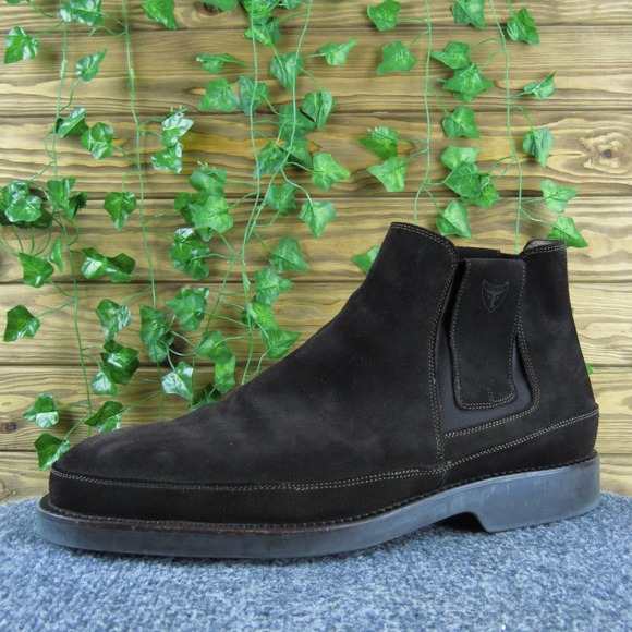 Toschi Men's 14 Brown Suede Leather Chelsea Ankle Boots CIS Equipment - Picture 1 of 8